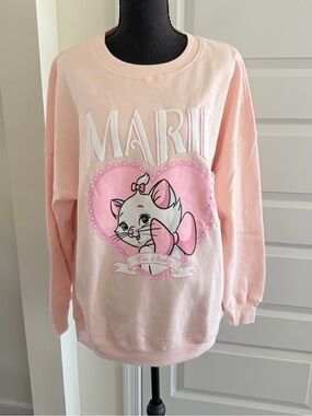 Disney Aristocats Marie Pink Graphic Sweatshirt Womens S NWT